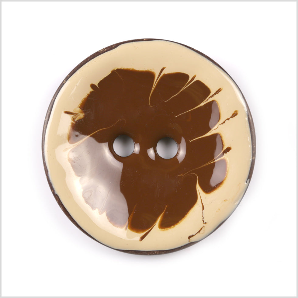 Brown 2-Hole Coconut Button - 40L/25.5mm Brown 2-Hole Coconut Button - 40L/25.5mm