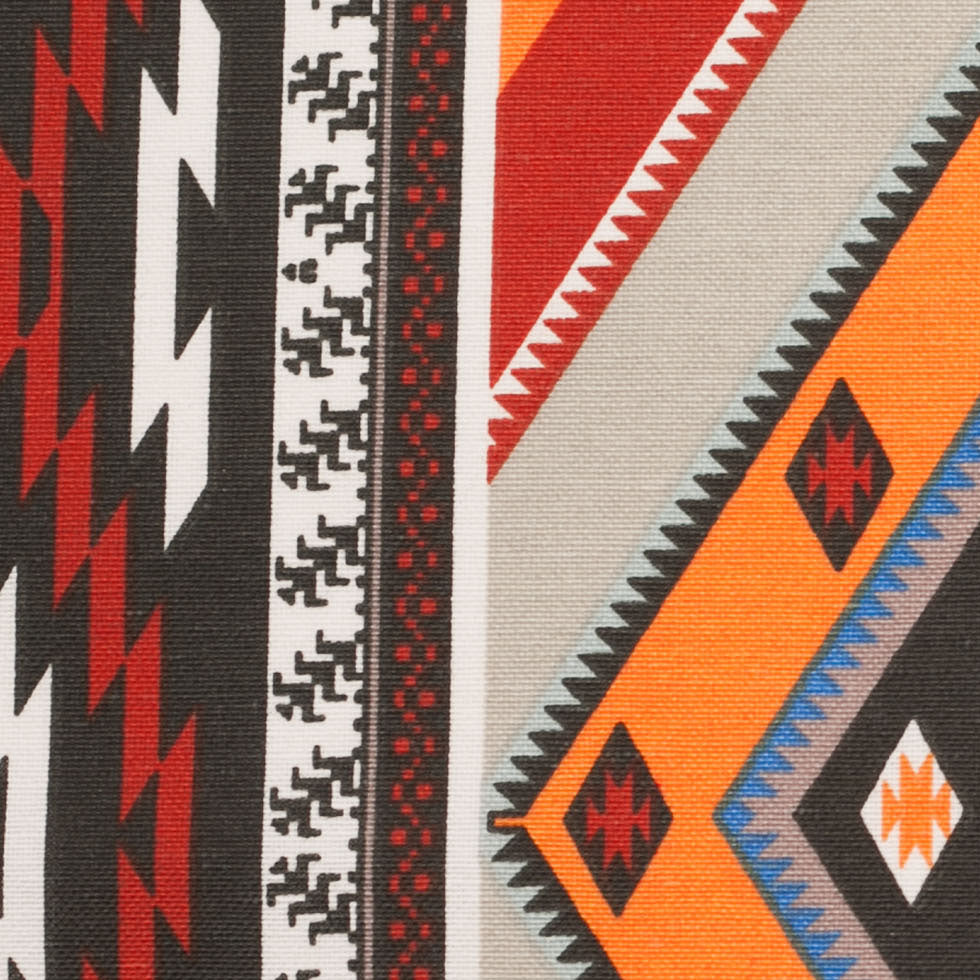 Spanish Multicolor Geometric Cotton-Polyester Print Detail Spanish Multicolor Geometric Cotton-Polyester Print Detail