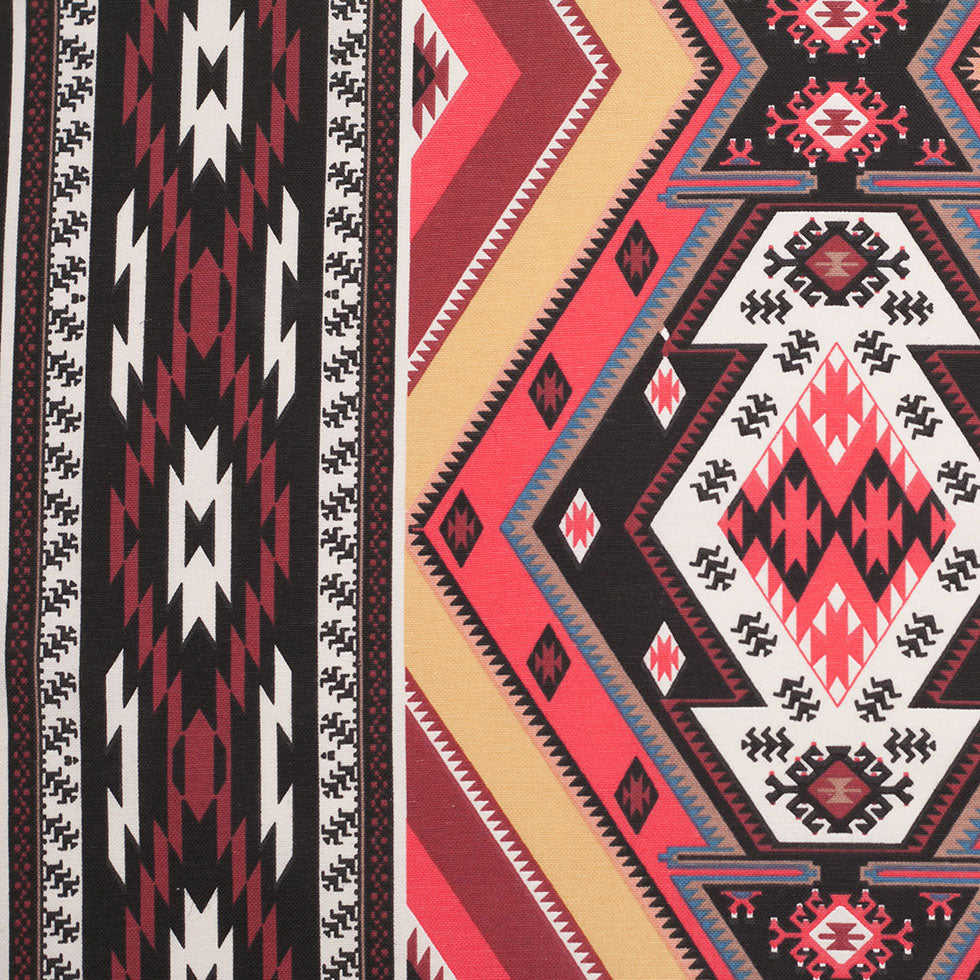 Spanish Multicolor Geometric Cotton-Polyester Print Spanish Multicolor Geometric Cotton-Polyester Print