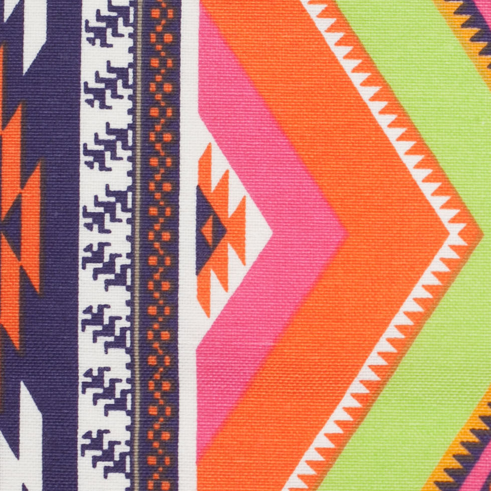 Spanish Multicolor Geometric Cotton-Polyester Print - Detail Spanish Multicolor Geometric Cotton-Polyester Print - Detail