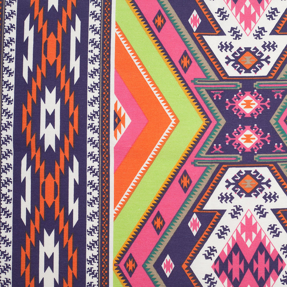 Spanish Multicolor Geometric Cotton-Polyester Print Spanish Multicolor Geometric Cotton-Polyester Print