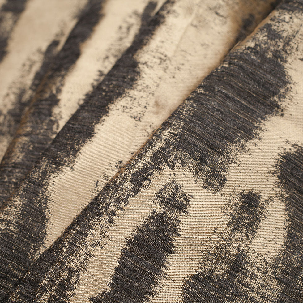 Turkish Metallic Gold/Black Polyester Woven - Folded Turkish Metallic Gold/Black Polyester Woven - Folded