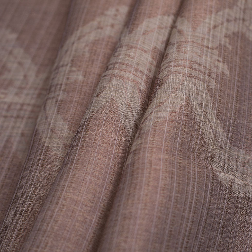 Turkish Metallic Espresso Sheer Polyester Woven - Folded Turkish Metallic Espresso Sheer Polyester Woven - Folded