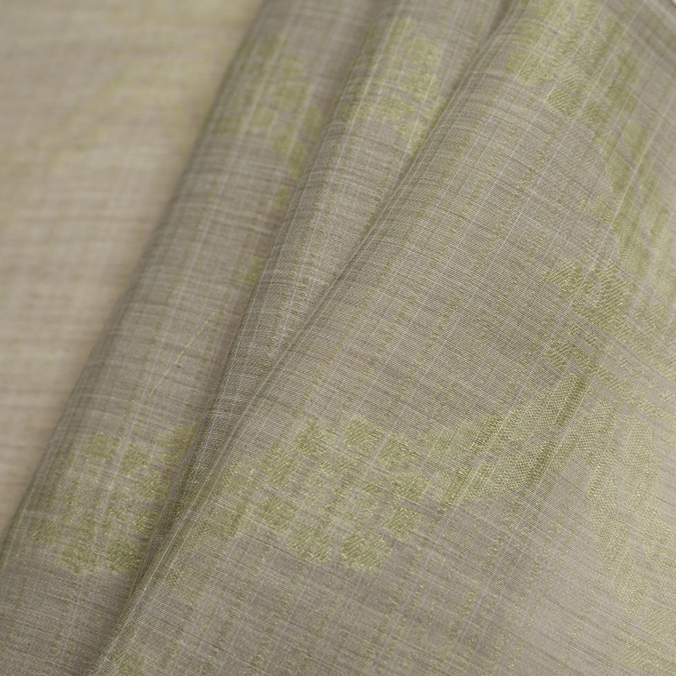 Turkish Metallic Green Sheer Polyester Woven - Folded Turkish Metallic Green Sheer Polyester Woven - Folded