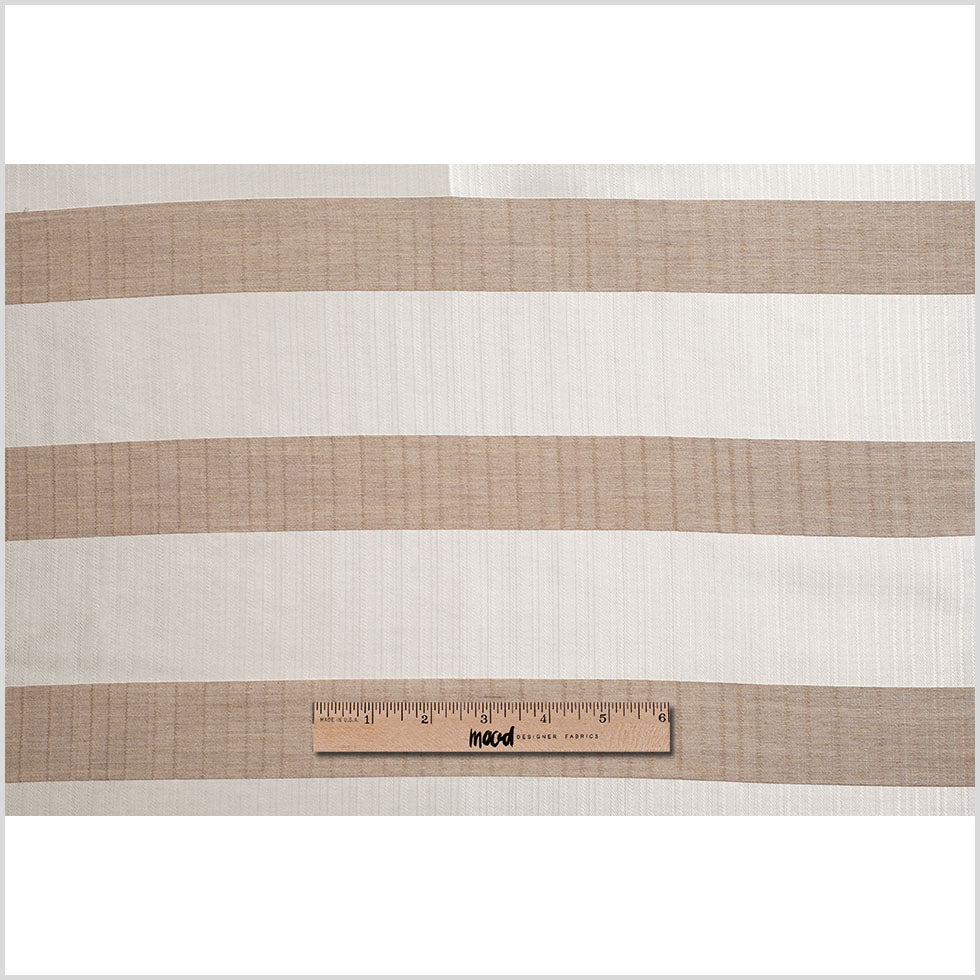 Turkish Striped Pearl/Beige Polyester Woven - Full Turkish Striped Pearl/Beige Polyester Woven - Full