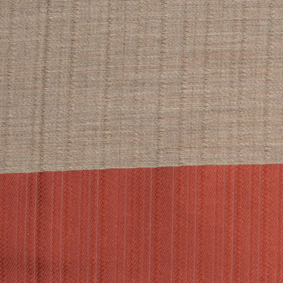 Turkish Striped Rust Polyester Woven - Detail Turkish Striped Rust Polyester Woven - Detail