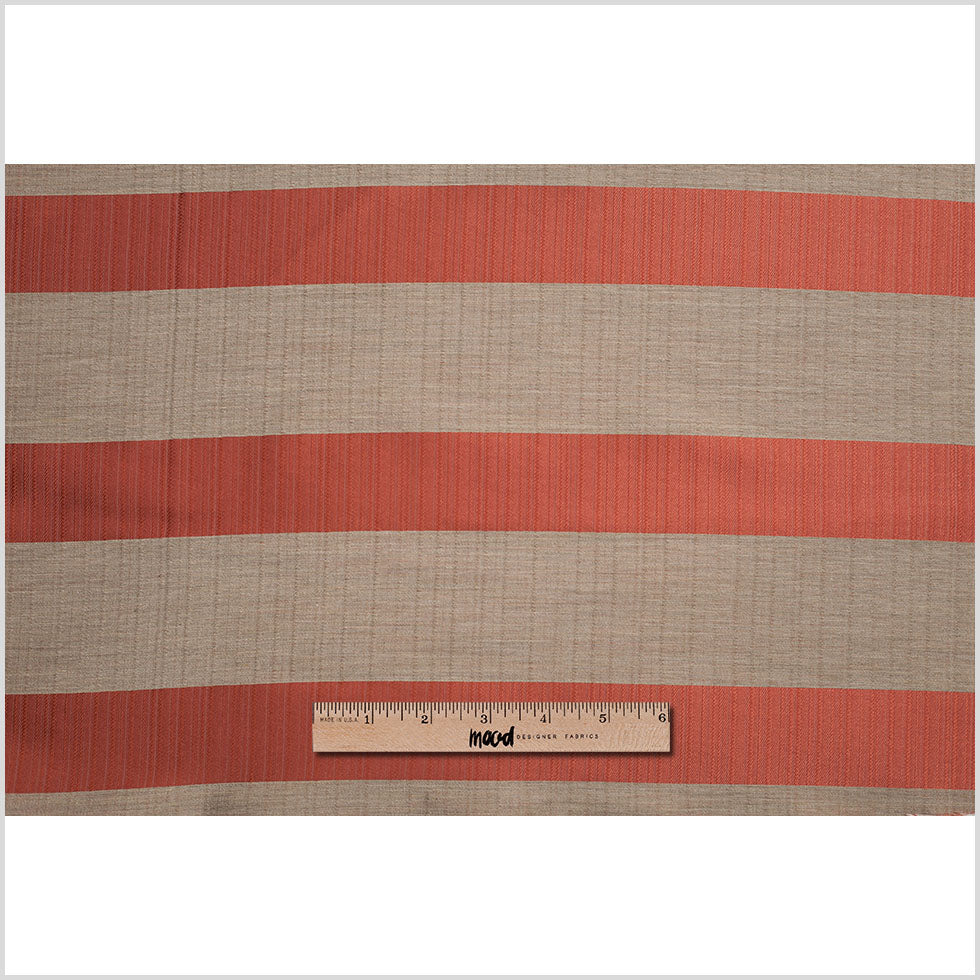 Turkish Striped Rust Polyester Woven - Full Turkish Striped Rust Polyester Woven - Full