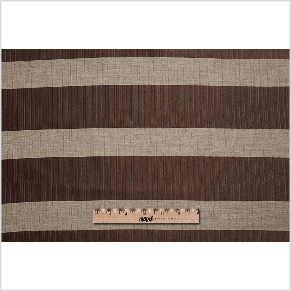 Turkish Striped Chocolate Polyester Woven - Full Turkish Striped Chocolate Polyester Woven - Full