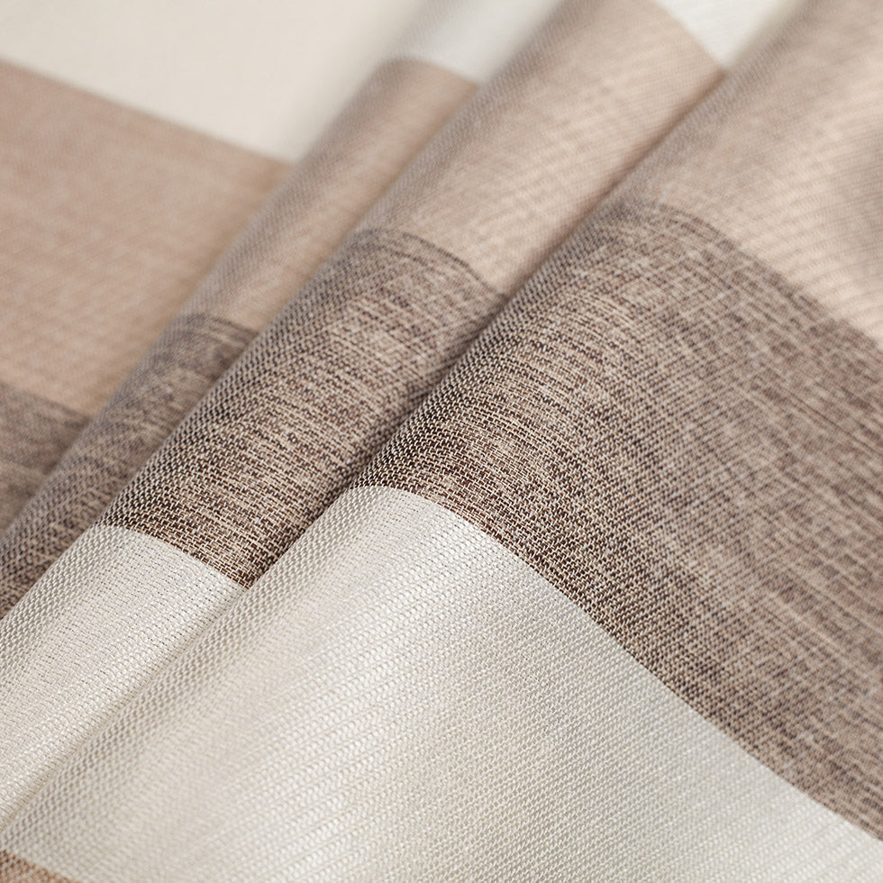 Beige/Brown Striped Polyester Woven Folded Beige/Brown Striped Polyester Woven Folded