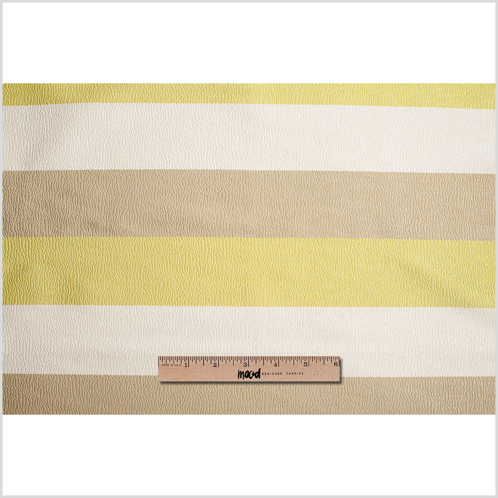 Lime Striped Polyester Brocade Full Lime Striped Polyester Brocade Full