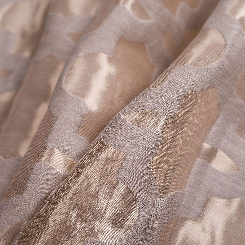 Turkish Metallic Gold Morocan Polyester Brocade - Folded Turkish Metallic Gold Morocan Polyester Brocade - Folded
