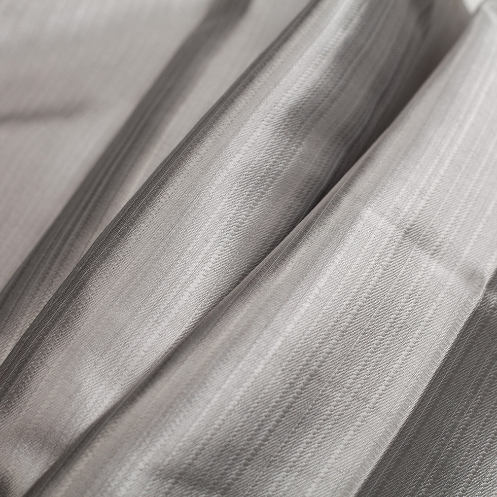 Turkish Striped Silver Polyester Satin - Folded Turkish Striped Silver Polyester Satin - Folded