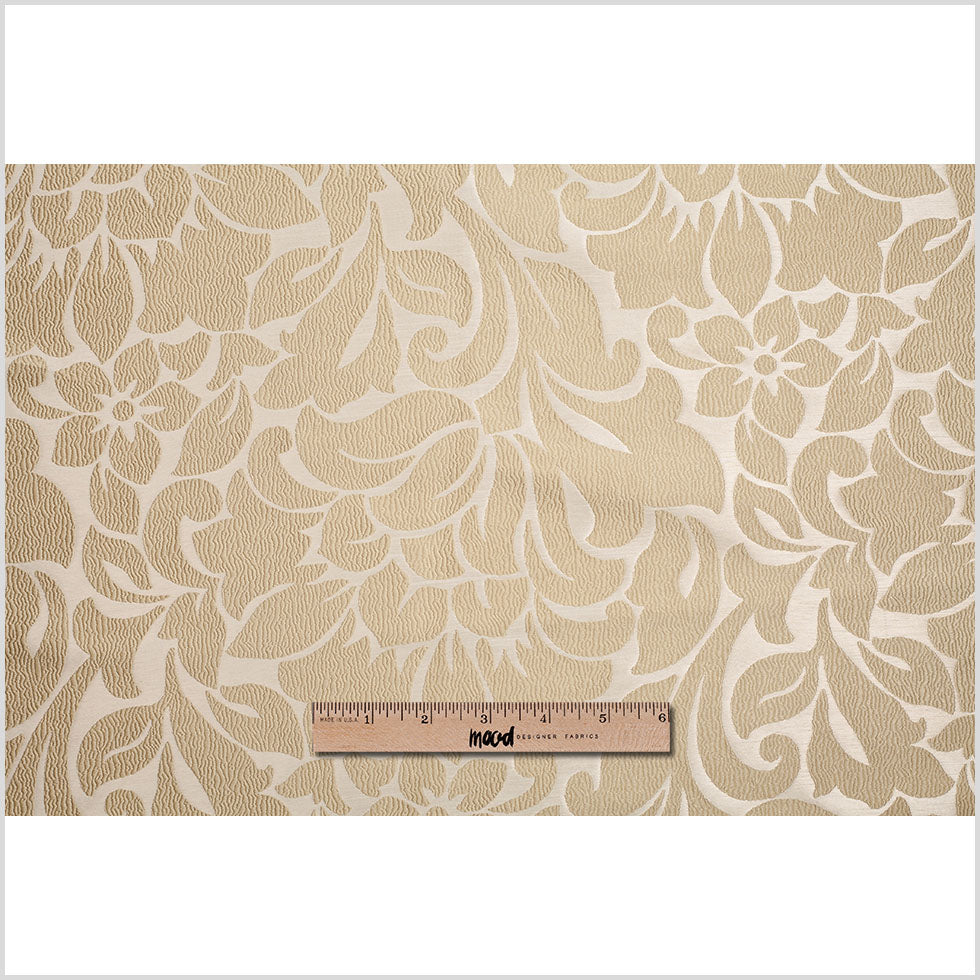 Turkish Victorian Gold Floral Polyester Jacquard - Full Turkish Victorian Gold Floral Polyester Jacquard - Full