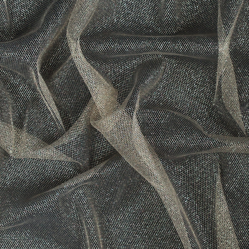 Metallic Tulle - Gold on White Metallic Tulle - Gold on White