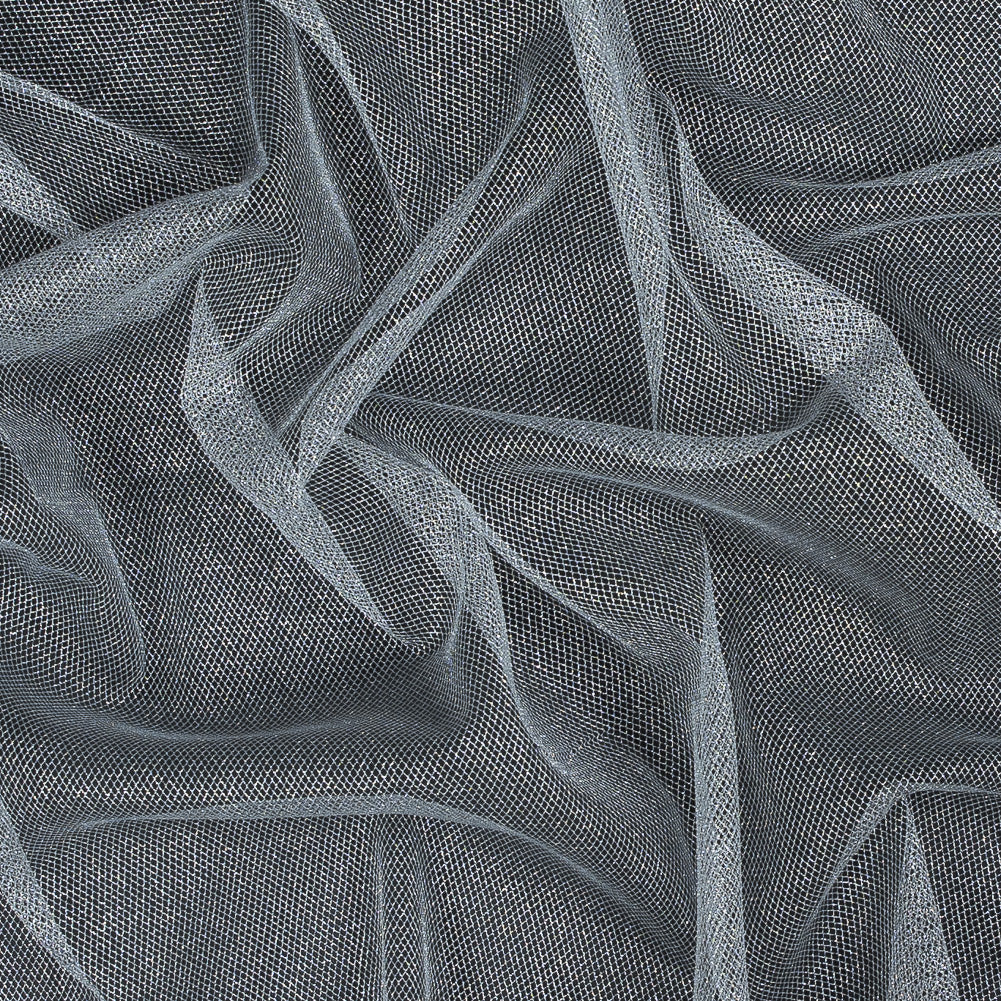 Metallic Silver and White Tulle Metallic Silver and White Tulle