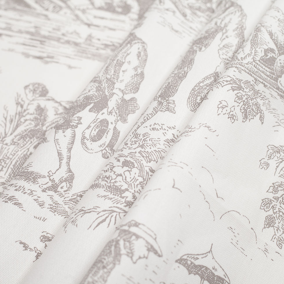 English Linen/Gray Cotton Toile Folded English Linen/Gray Cotton Toile Folded