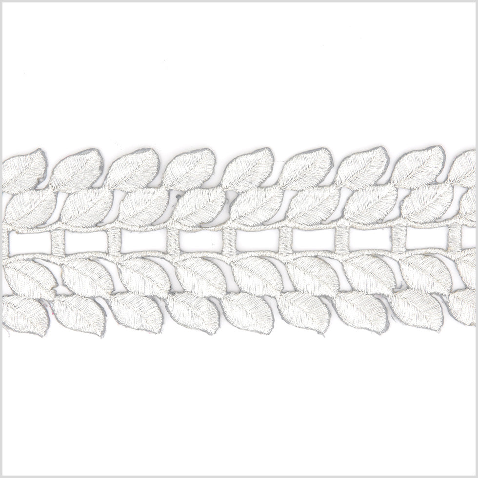 2.75" Metallic Silver Leafy Trim 2.75" Metallic Silver Leafy Trim