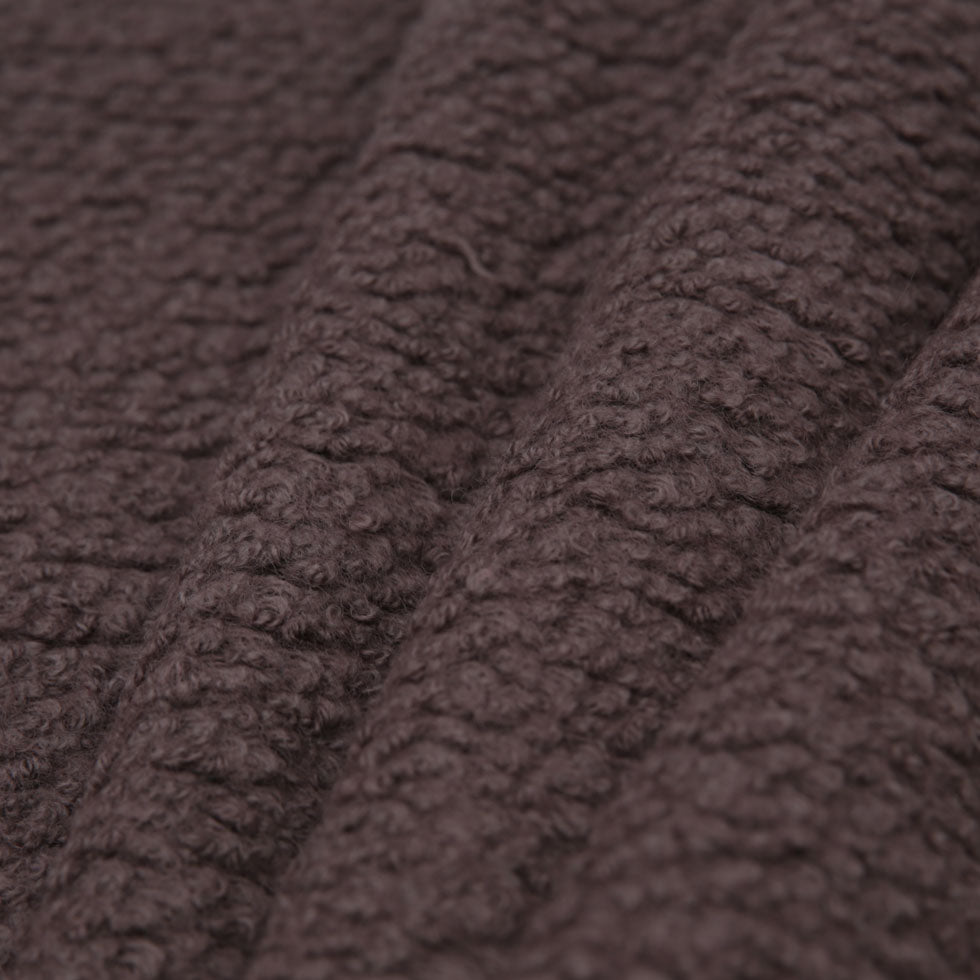 Taupe Wool and Polyester Boucle - Detail Taupe Wool and Polyester Boucle - Detail