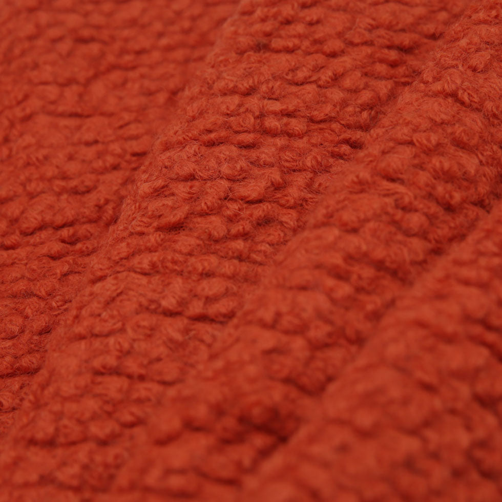 Orange Wool and Polyester Boucle Folded Orange Wool and Polyester Boucle Folded