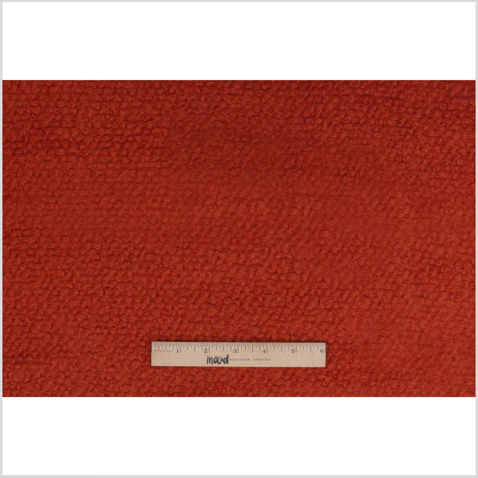 Orange Wool and Polyester Boucle Full Orange Wool and Polyester Boucle Full