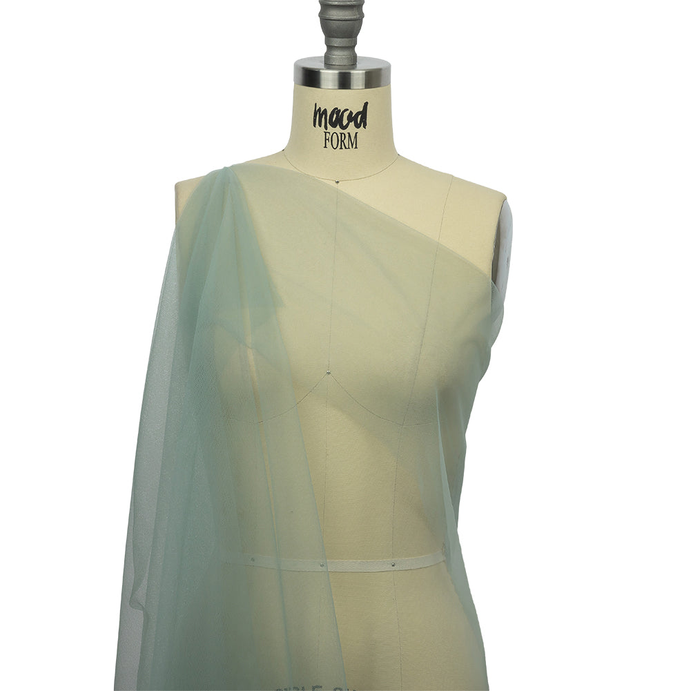 Leonardo Dusty Jade Soft Nylon Tulle - Detail Leonardo Dusty Jade Soft Nylon Tulle - Detail