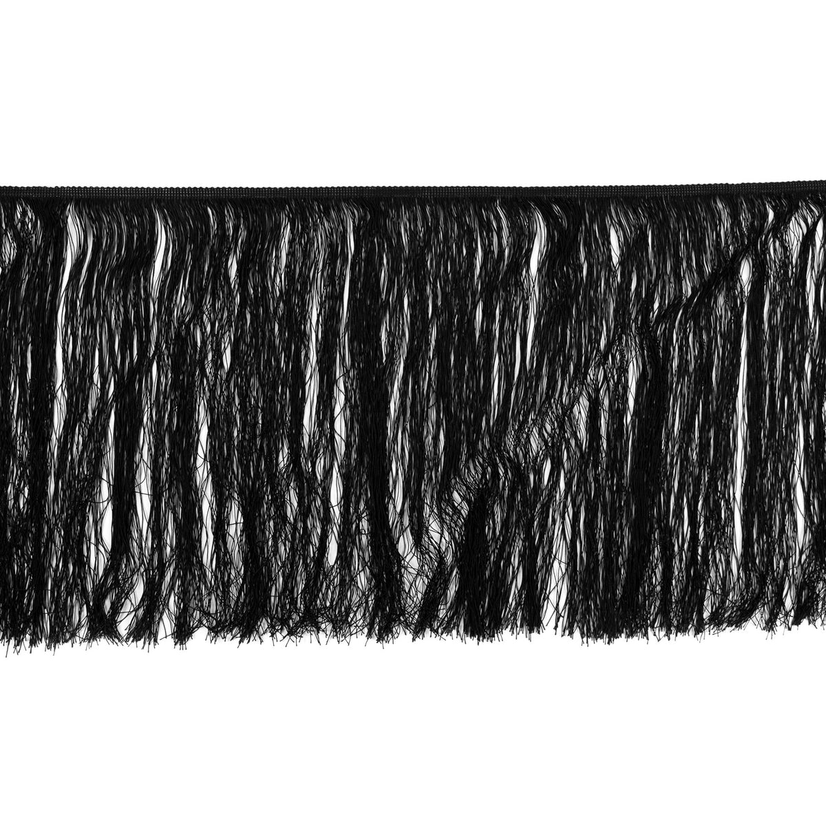 European Black Chainette Fringe Trim - 16" European Black Chainette Fringe Trim - 16"