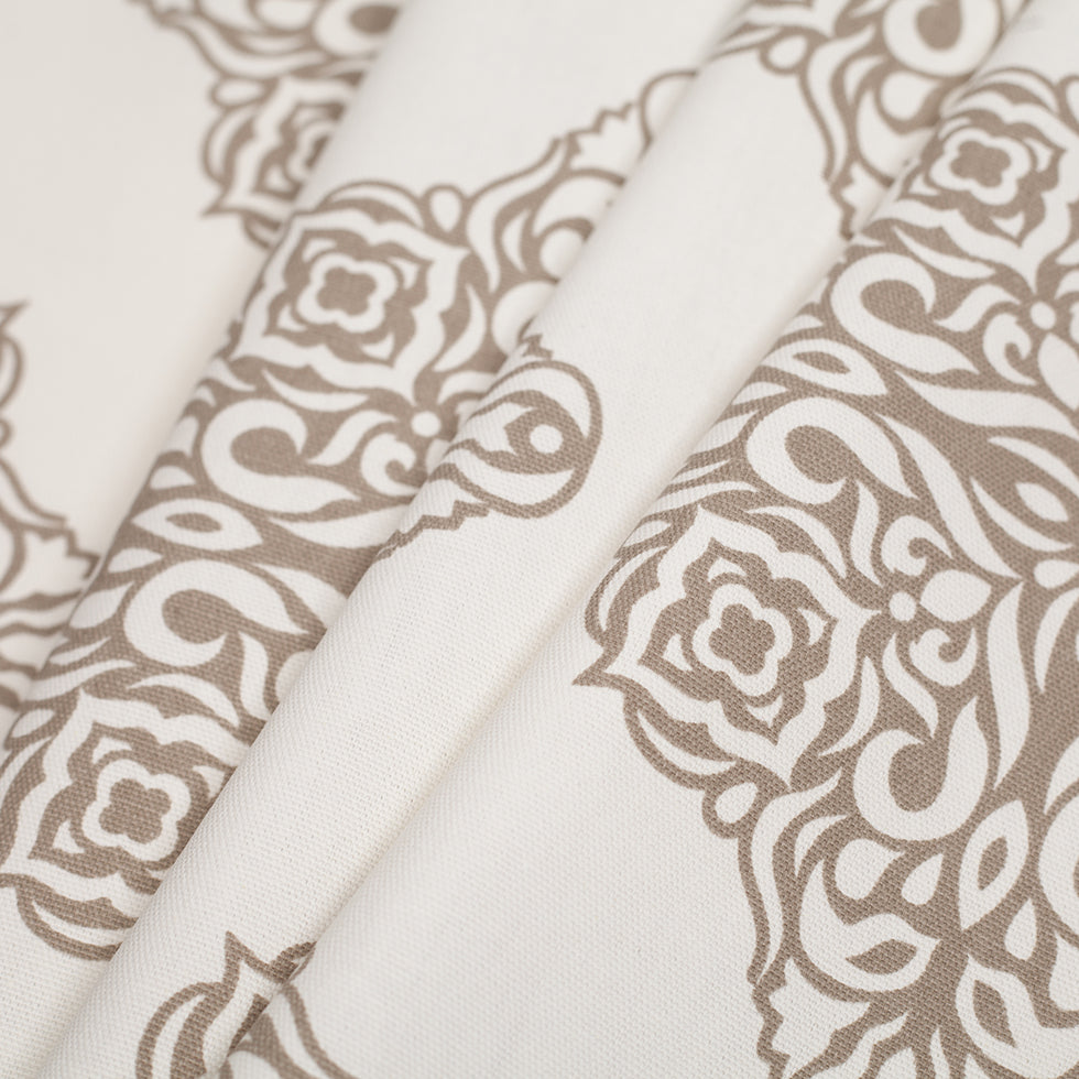 Taupe Light-Weight Printed Cotton Woven - Folded Taupe Light-Weight Printed Cotton Woven - Folded