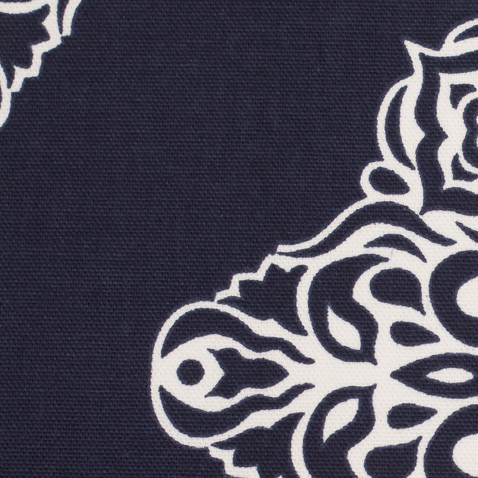 Midnight Blue Light-Weight Printed Cotton Woven - Detail Midnight Blue Light-Weight Printed Cotton Woven - Detail