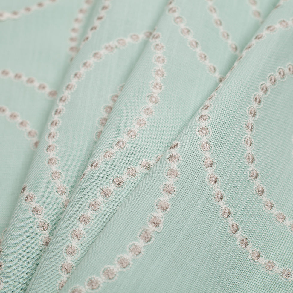 Opal Embroidered Circles Polyester Woven - Folded Opal Embroidered Circles Polyester Woven - Folded