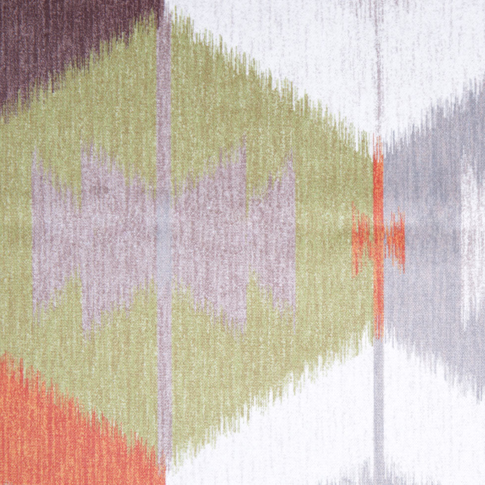 Turkish Orange Ikat Geometric Upholstery Velvet Turkish Orange Ikat Geometric Upholstery Velvet