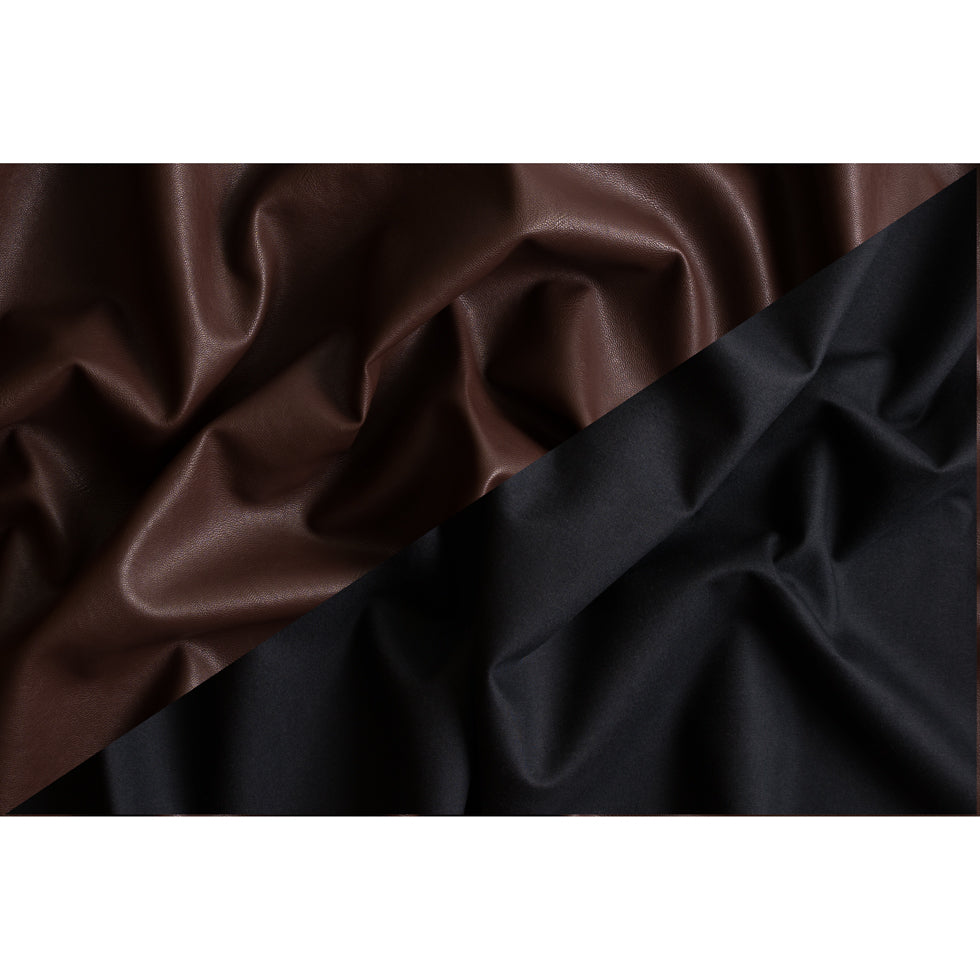 Brown Fashion-Weight Faux Leather - Folded Brown Fashion-Weight Faux Leather - Folded