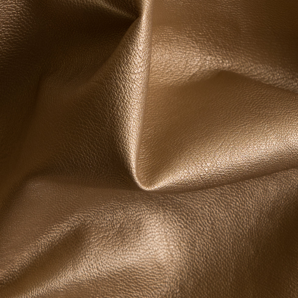 Bright Gold Fashion-Weight Faux Leather - Full Bright Gold Fashion-Weight Faux Leather - Full