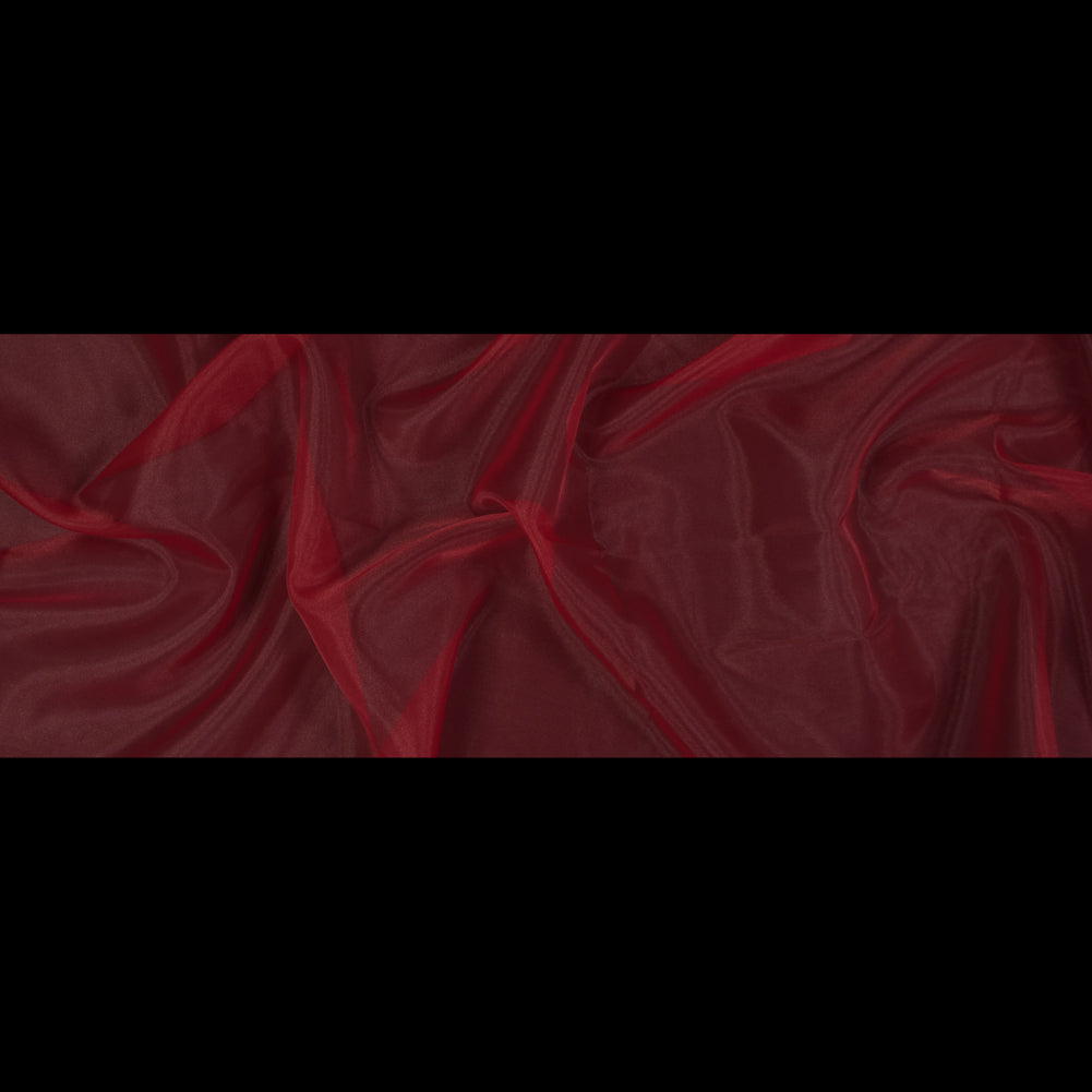 Red 2-Ply Polyester Organza - Folded Red 2-Ply Polyester Organza - Folded