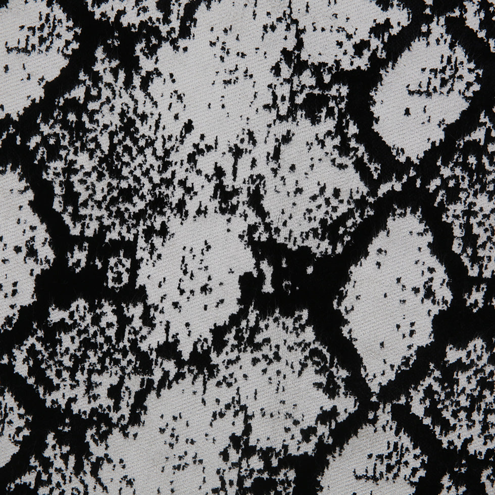 Jet Black Python Polyester-Rayon Velvet - Detail Jet Black Python Polyester-Rayon Velvet - Detail
