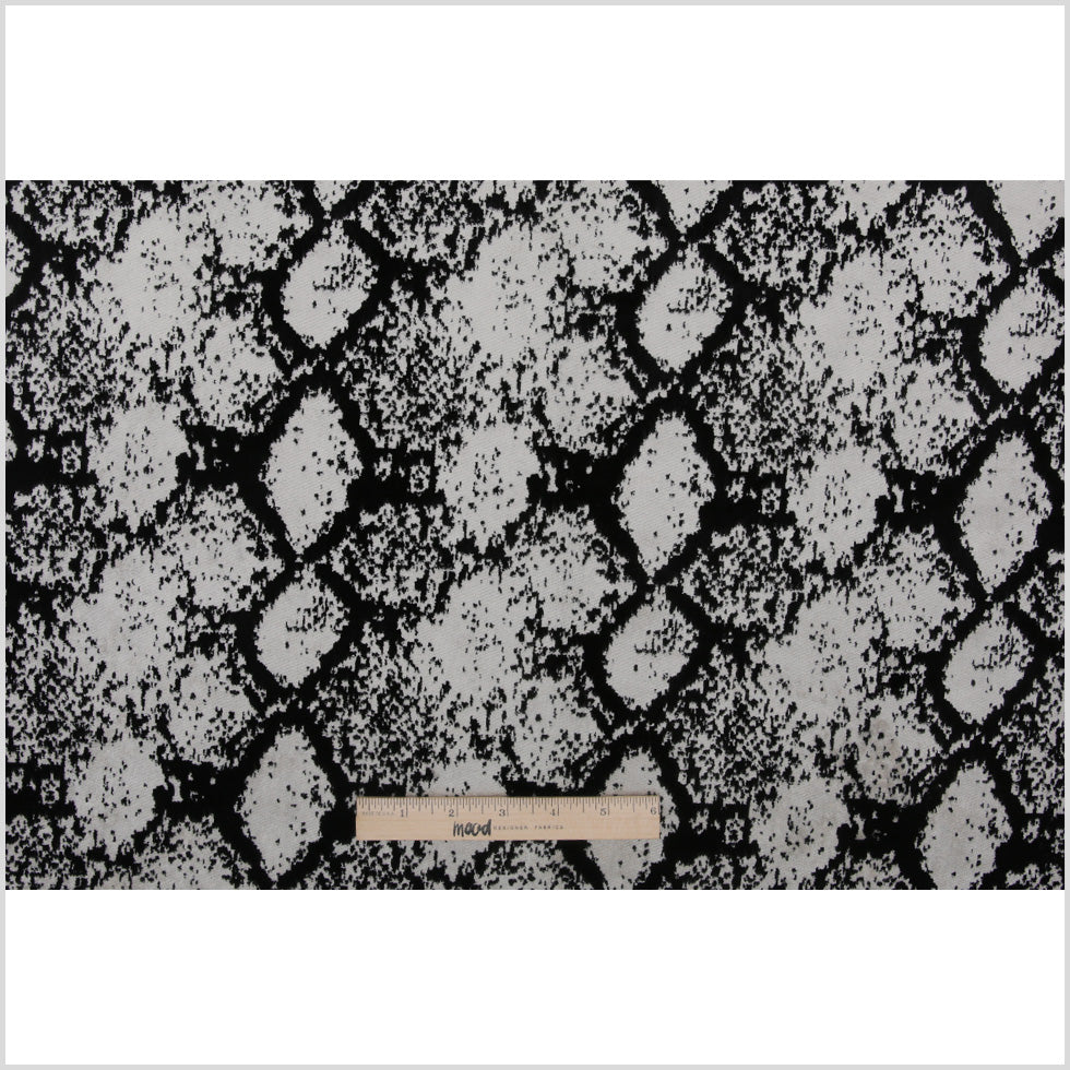 Jet Black Python Polyester-Rayon Velvet - Full Jet Black Python Polyester-Rayon Velvet - Full