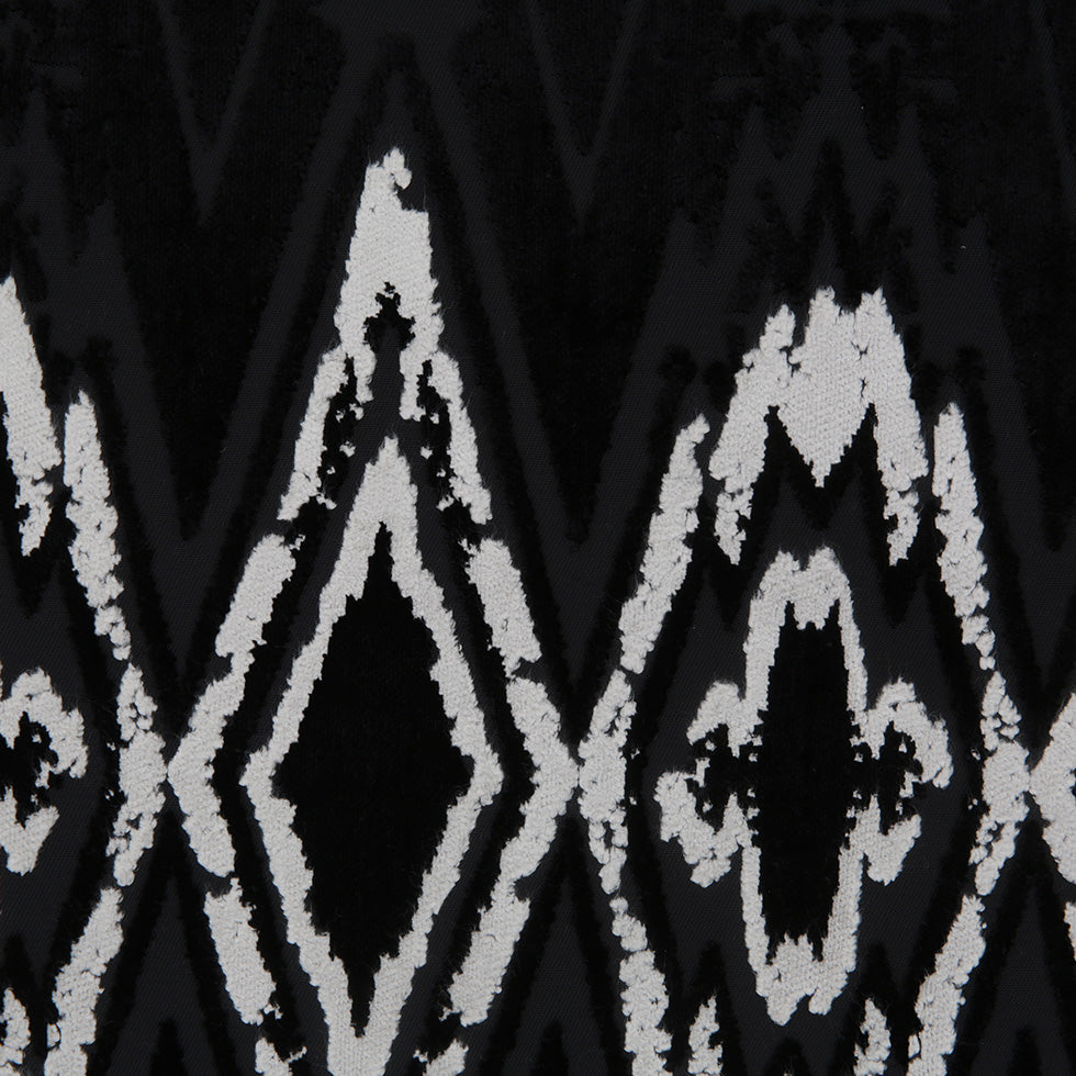 Jet Black Laser Cut Geometric Velvet - Detail Jet Black Laser Cut Geometric Velvet - Detail