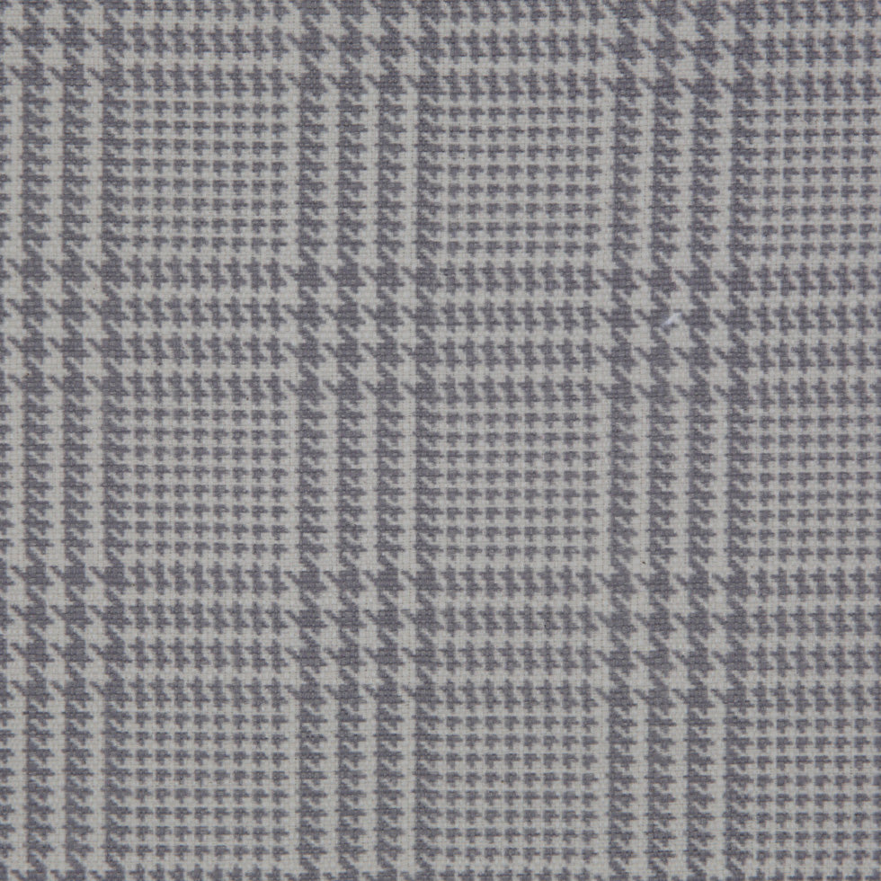Spanish Heather Gray Houndstooth Poly-Cotton Woven - Detail Spanish Heather Gray Houndstooth Poly-Cotton Woven - Detail