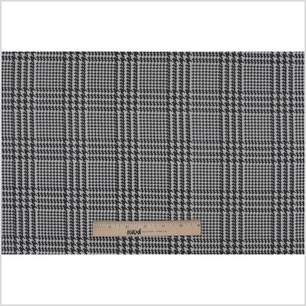 Spanish Charcoal Houndstooth Poly-Cotton Woven - Folded Spanish Charcoal Houndstooth Poly-Cotton Woven - Folded