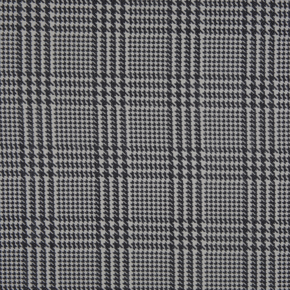 Spanish Charcoal Houndstooth Poly-Cotton Woven Spanish Charcoal Houndstooth Poly-Cotton Woven