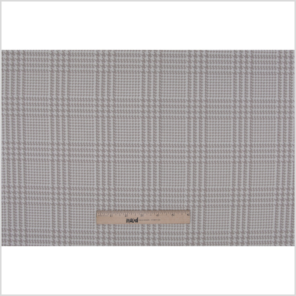Spanish Beige Houndstooth Poly-Cotton Woven Full Spanish Beige Houndstooth Poly-Cotton Woven Full