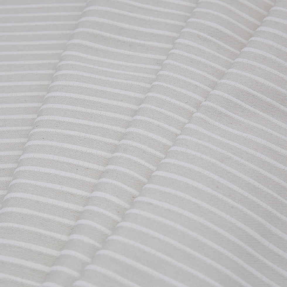 Spanish Light Natural Striped Polyester Blended Woven Folded Spanish Light Natural Striped Polyester Blended Woven Folded