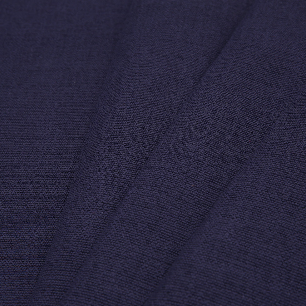Spanish Navy Textured Polyester Blended Woven - Folded Spanish Navy Textured Polyester Blended Woven - Folded