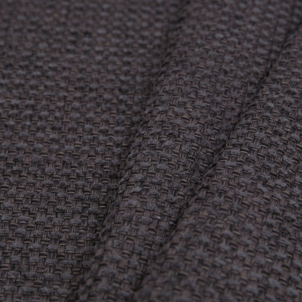 Dark Gray Novelty Basketweave Upholstery Fabric Folded Dark Gray Novelty Basketweave Upholstery Fabric Folded