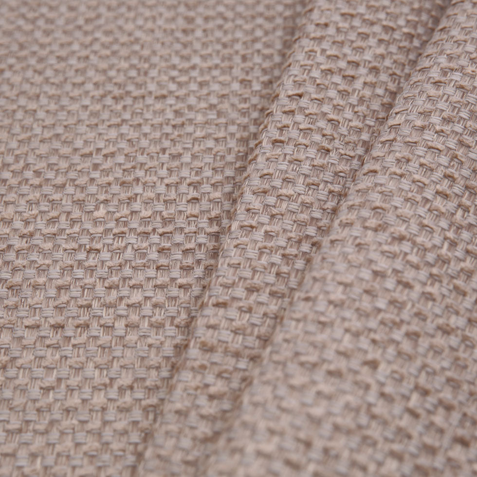Cement Novelty Basketweave Upholstery Fabric - Folded Cement Novelty Basketweave Upholstery Fabric - Folded