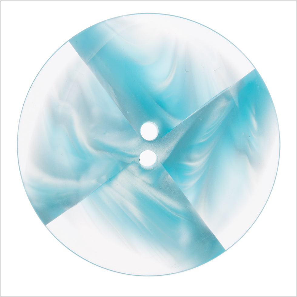 Italian Light Blue Abstract Semi-Clear 2-Hole Plastic Button - 54L/34mm Italian Light Blue Abstract Semi-Clear 2-Hole Plastic Button - 54L/34mm