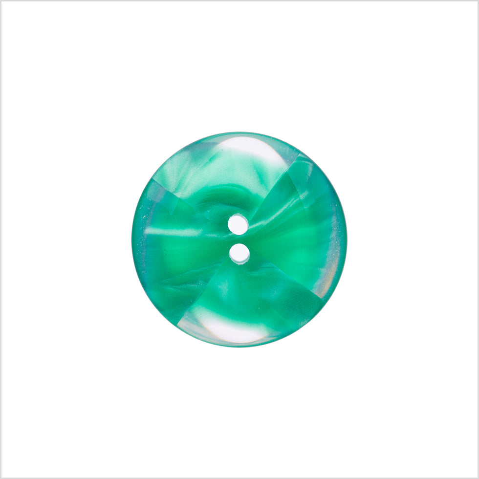 Italian Green Semi-Clear Plastic Button - 28L/18mm Italian Green Semi-Clear Plastic Button - 28L/18mm