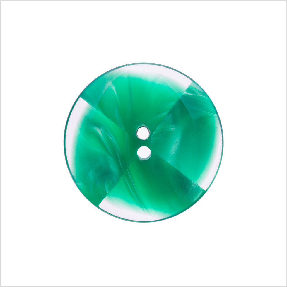 Italian Green Abstract Semi-Clear 2-Hole Plastic Button - 35L/22mm Italian Green Abstract Semi-Clear 2-Hole Plastic Button - 35L/22mm