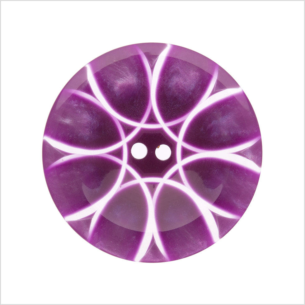 Italian Purple Semi-Clear Plastic Button - 44L/28mm Italian Purple Semi-Clear Plastic Button - 44L/28mm