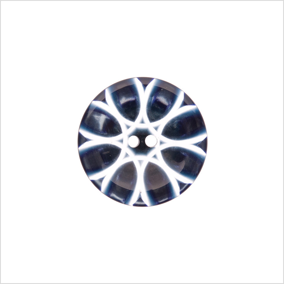 Italian Black Semi-Clear Plastic Button - 28L/18mm Italian Black Semi-Clear Plastic Button - 28L/18mm