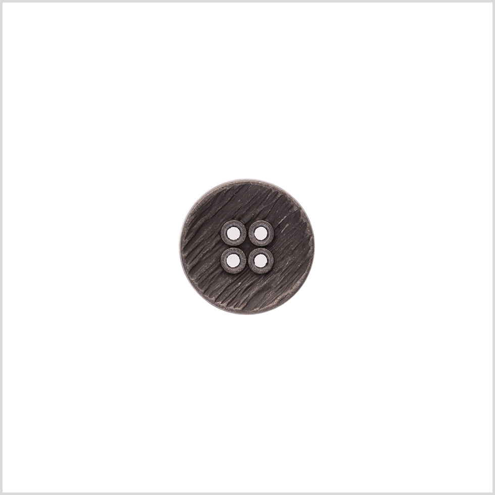 Italian Silver Zamac Embossed Button - 24L/15mm Italian Silver Zamac Embossed Button - 24L/15mm